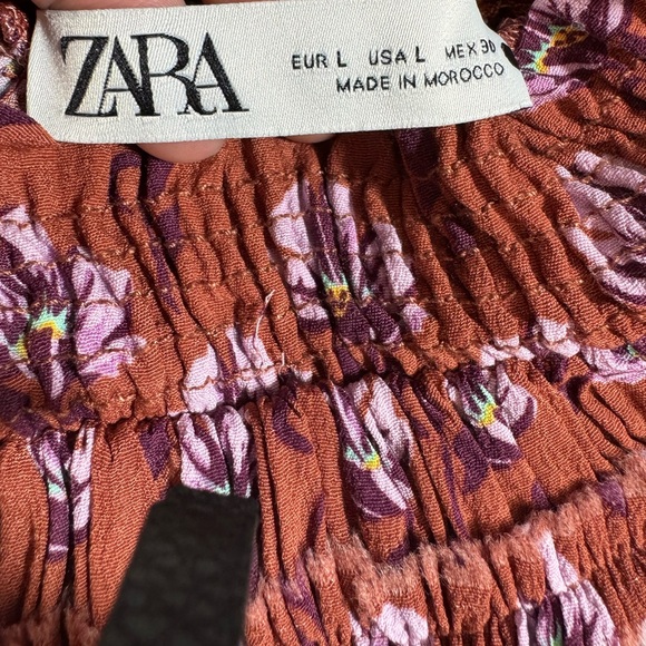 Zara Floral Smock Neck Balloon Sleeve
Top Brown L cottagecore bohemian retro - Picture 8 of 8